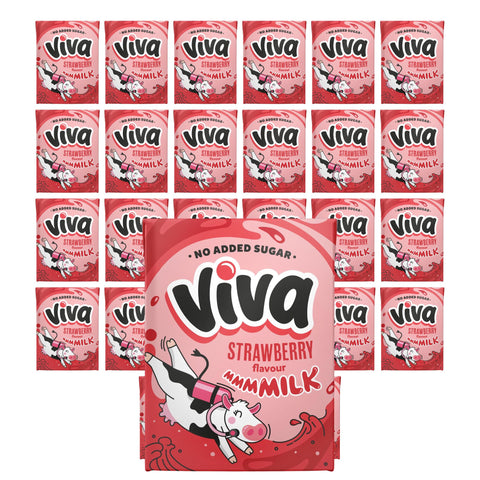 Viva Strawberry Flavoured Milk Cartons  27 x 200ml