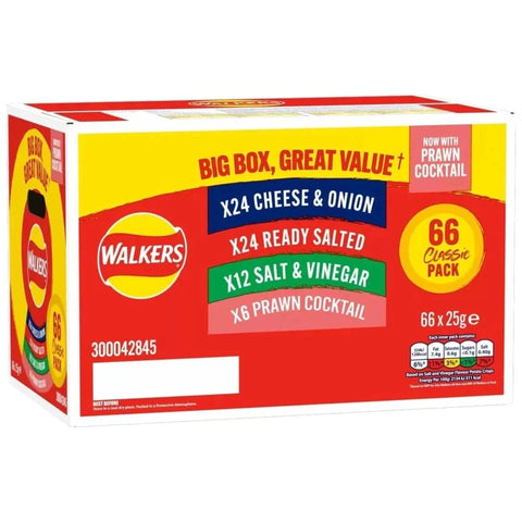 Walkers Classic Pack 66 x 25g Packs Box