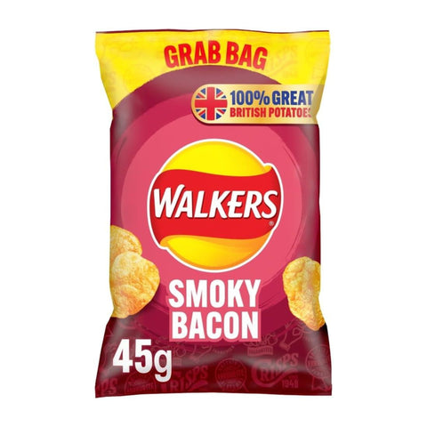 Walkers Smokey Bacon Grab Bag 32x45g