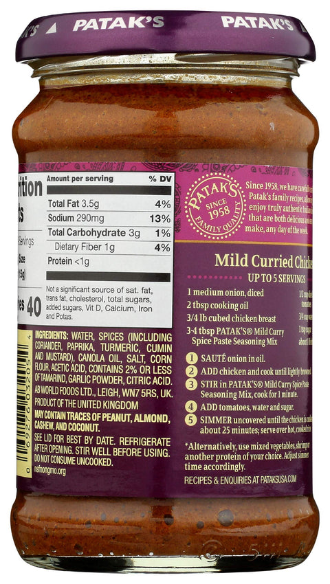 Patak's Mild Curry Paste 283g