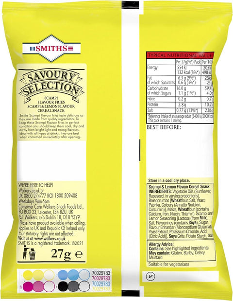 Smith's Scampi Flavour Fries Pub Card with 24 x 27g Packs