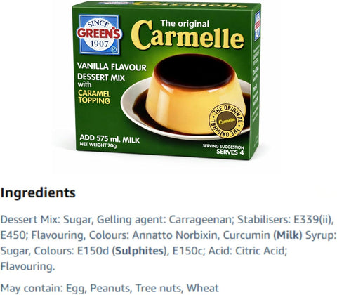 Green’s Original Carmelle Dessert Mix Vanilla Flavour 6x70g