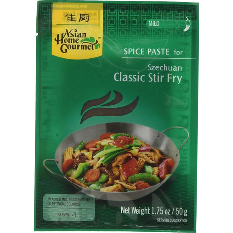 Asian Home Gourmet Szechuan Classic Stir Fry Spice Paste 12 x 50 g