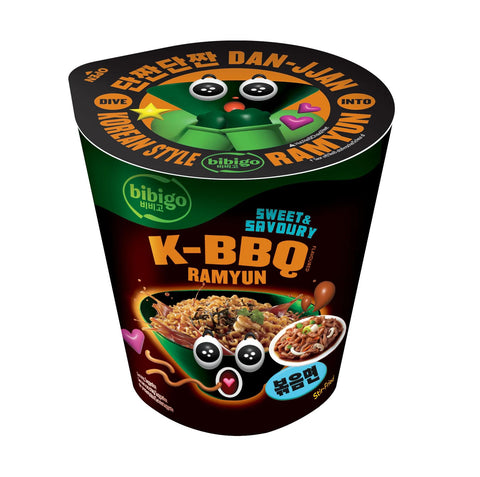Bibigo Korean BBQ Flavoured Ramyun Sweet & Savoury Stir-fried 8x98g