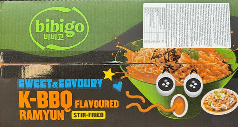 Bibigo Korean BBQ Flavoured Ramyun Sweet & Savoury Stir-fried 8x98g