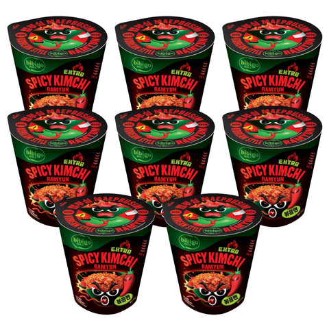 Bibigo Extra Spicy Kimchi Ramyun 8 x 98g