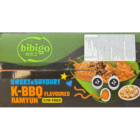 Bibigo Korean BBQ Flavoured Ramyun Sweet & Savoury Stir-fried 8 x 98g