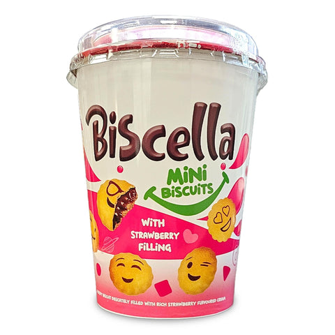 Biscella Strawberry Filling Mini Biscuits 12 x 125g