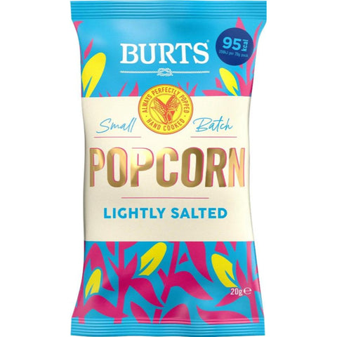 Case of Burts Lightly Salted Popcorn, 24 x 20g individual snack packs
