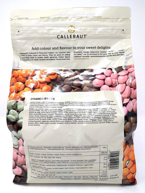 Callebaut Orange Chocolate Callets 2.5kg