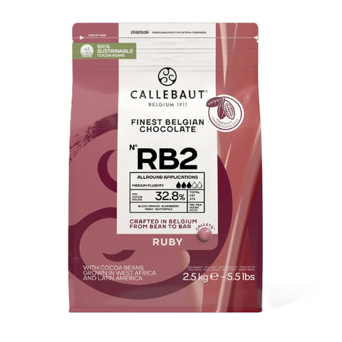 Callebaut Ruby RB1 Chocolate Callets 47.3% 2.5kg