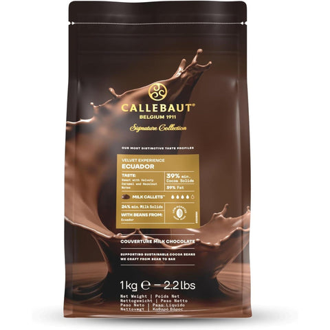 Callebaut Velvet Ecuador Couverture Milk Chocolate Callets 1kg