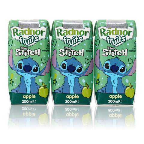 Radnor Fruits Apple Juice Drink 18x200ml  Cartons Disney Stitch