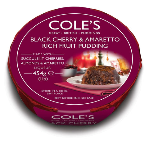 Cole's Black Cherry and Amaretto Rich Fruit Pudding 6 x 454g