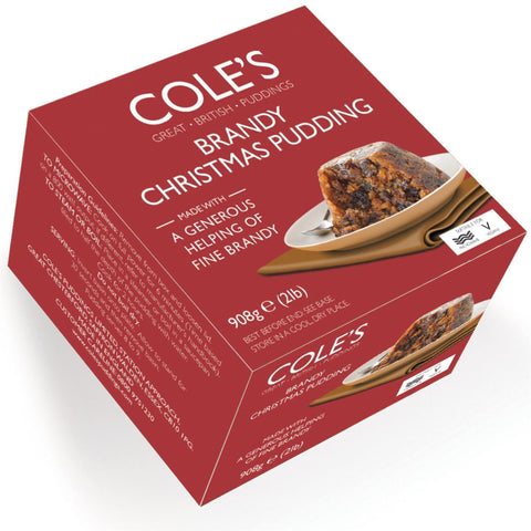 Cole's Boxed Brandy Christmas Pudding 6 x 908g