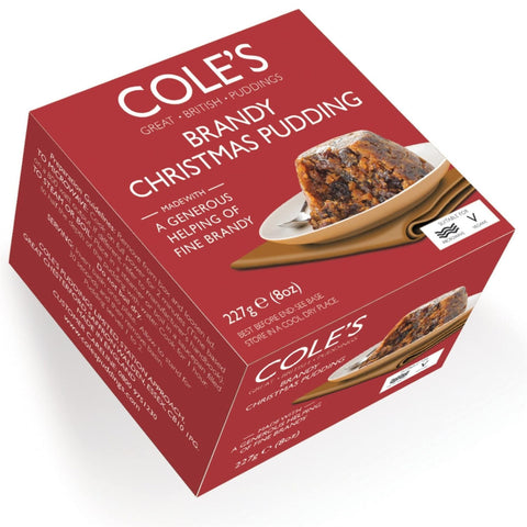 Cole's Boxed Brandy Christmas Pudding 6 x 227g