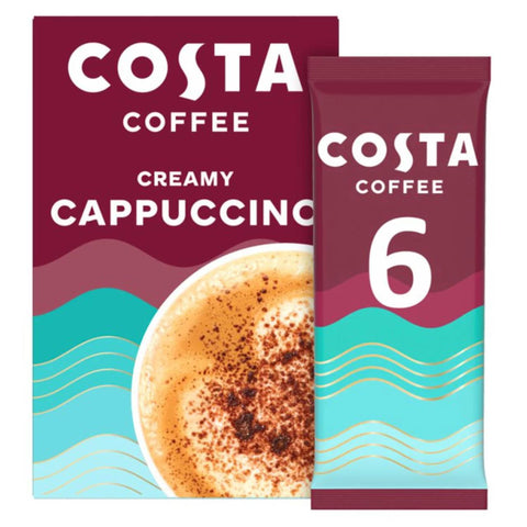 Costa Creamy Coffee Cappuccino Coffee Sachets 6 x 17g