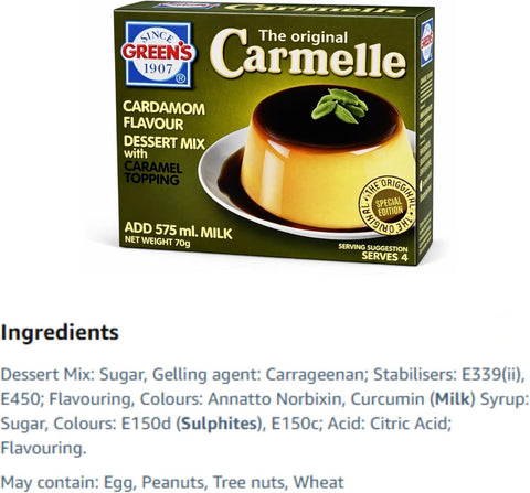 Green’s Original Carmelle Dessert Mix Cardamom Flavour 6x70g