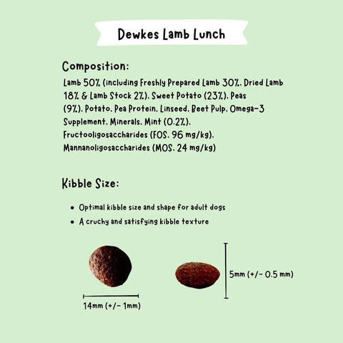 Dewkes Lamb Lunch Small Breed Grain Free Dog Food 2kg