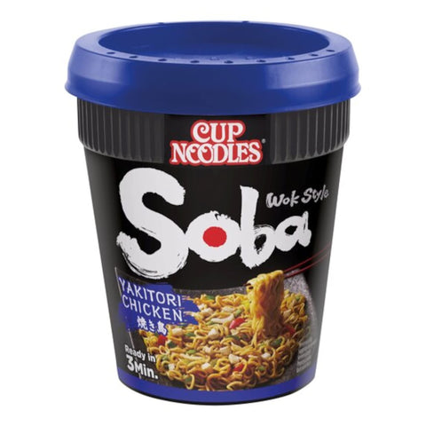 Nissin Soba Yakitori Chicken Pot Noodles Cups 8x90g