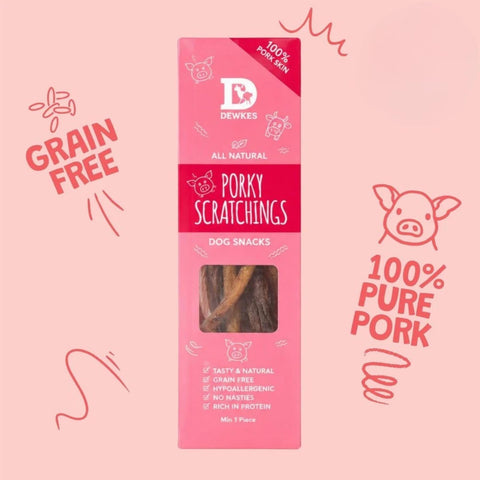 Dewkes Porky Scratchings Dog Treats 65g 100% Pork