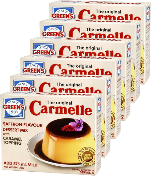 Green’s Original Carmelle Dessert Mix Saffron Flavour 6x70g