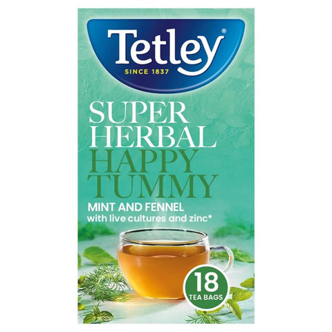 Tetley Super Happy Tummy Herbal Digest Mint & Fennel 4x18x2g