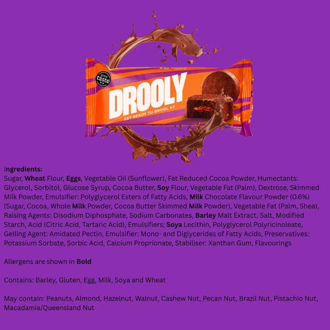 Drooly Chocolate Brownie Filled Cake Twinpack 14x75g