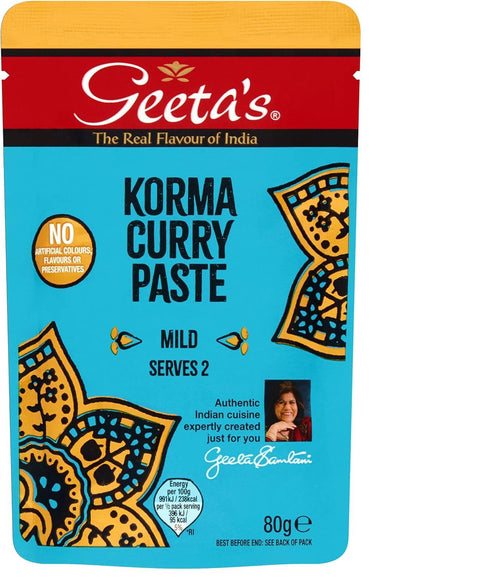 Geeta's Korma Curry Paste 12x80g