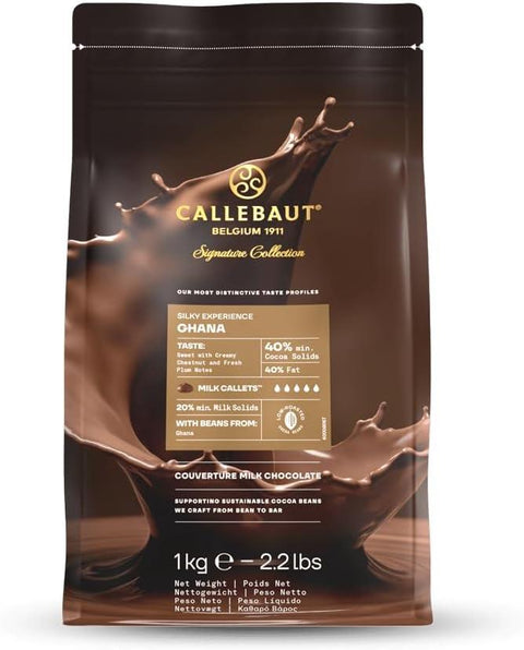 Callebaut Silky Ghana Couverture Milk Chocolate Callets 1kg