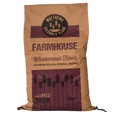 Matthews Cotswold Farmhouse Strong Wholemeal Flour 1x16kg