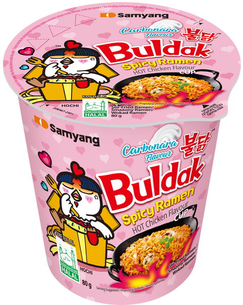Samyang Hot Chicken Ramen Carbonara Cup Noodles 30x80g
