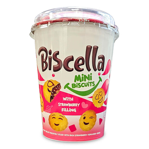 Biscella Strawberry Filling Mini Biscuits 12x125g