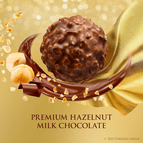 Ferrero Rocher Gold Fine Hazelnut Milk Chocolates (Box of 48) 1 x 600g