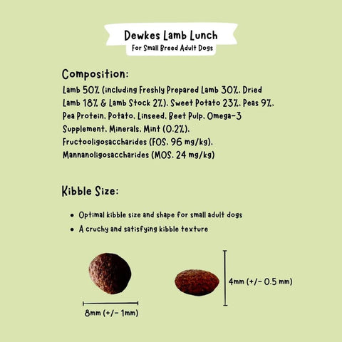 Dewkes Lamb Lunch Grain Free Dry Dog Food 2kg