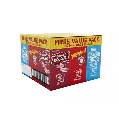 Fox's Mini Biscuits Variety Box 60 Pack, packaging photo 1