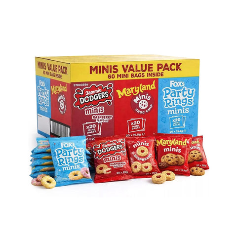 Fox's Mini Biscuits Variety Box 60 Pack, packaging photo 2