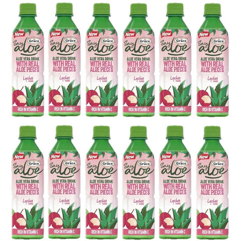 Grace Say Aloe Lychee Drink 12 x 500ml