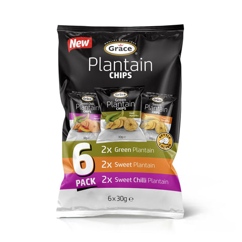 Grace Plantain Chips Multipack 1 x 6 x 30g