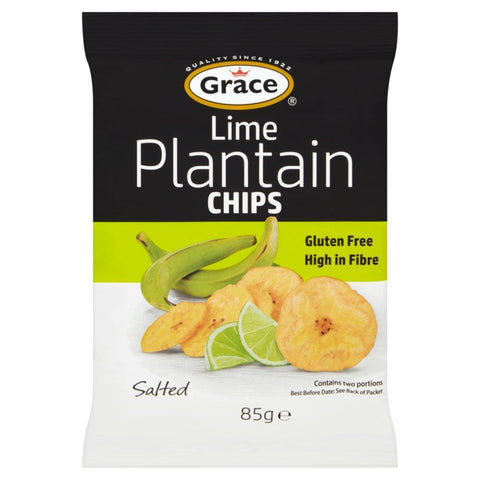 Grace Plantain Lime Chips 9 x 85g