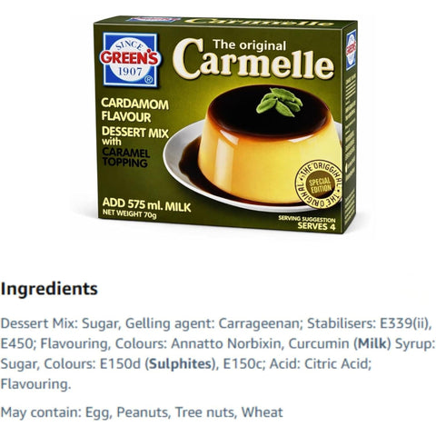 Green’s Original Carmelle Dessert Mix Cardamom Flavour 6 x 70g