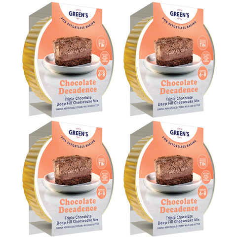 Green's Chocolate Decadence Cake Mix  4 x 218g