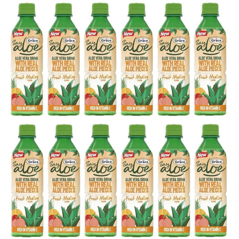 Grace Say Aloe Fruit Medley Drink 12 x 500ml