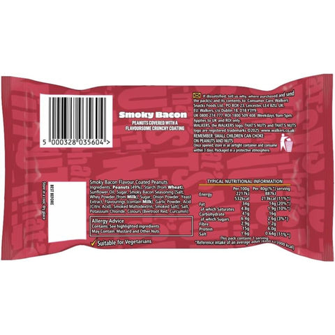 That's Nuts Walkers Smoky Bacon Bag 20 x 40g