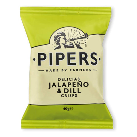 Pipers Gluten-Free Delicias Jalapeno & Dill Vegan Crisps 40g