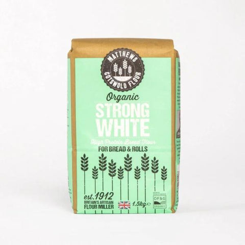 Matthews Cotswold Organic Strong White Flour 5 x 1.5kg