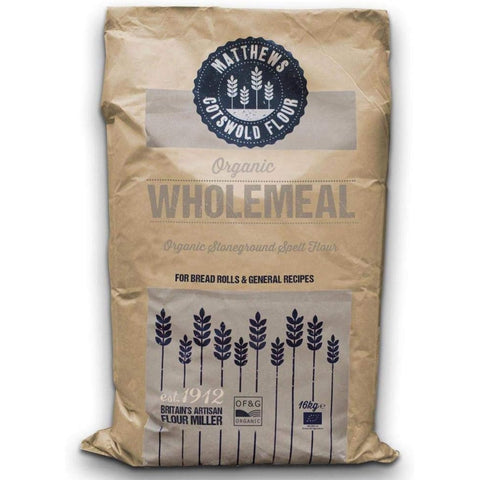 Matthews Cotswold Organic Premium Wholemeal Flour 16kg