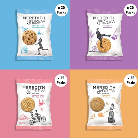 Meredith & Drew Biscuits Mini Twin Packs - 4 Varieties (Pack Of 100)