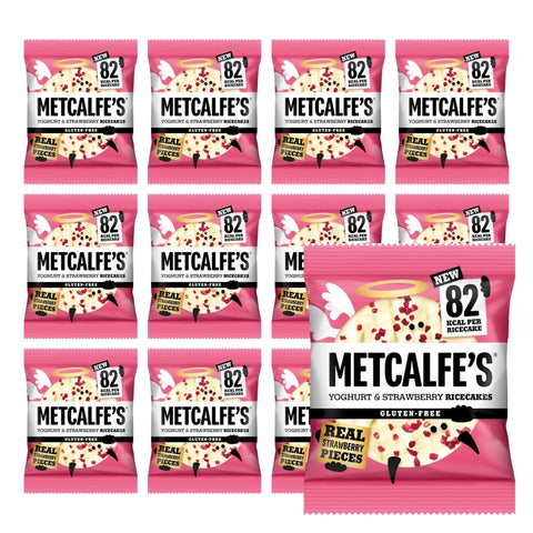 Metcalfe's Yoghurt & Strawberry Rice Cakes 12 x 34g