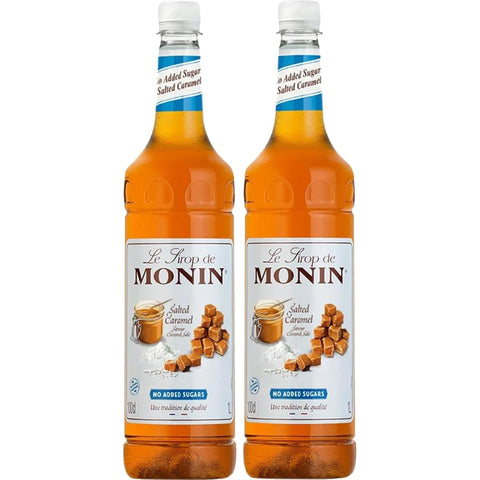 Monin No Added Sugar Salted Caramel Syrup 2 x 1ltr